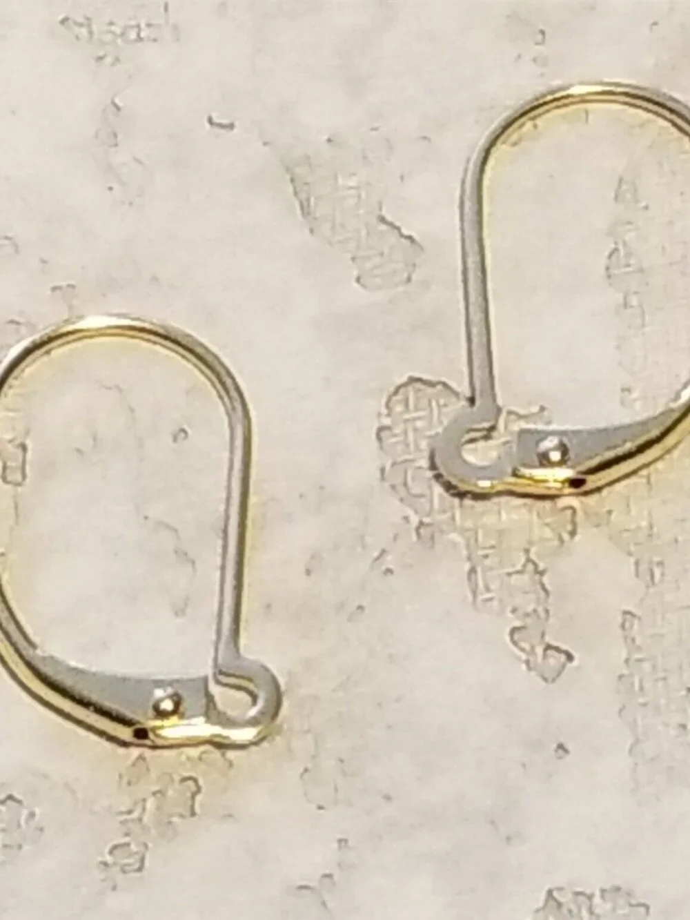 Gold 14K Plated Open Half Loop Leverback Earwires Earring Hooks Findings 10 pcs